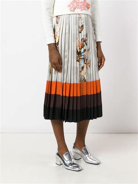 fendi print skirt|Fendi pleated skirt.